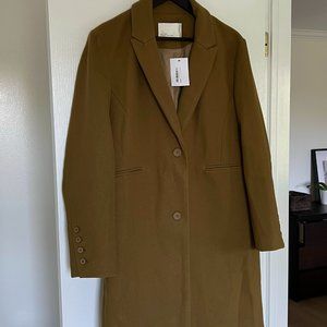 Never Worn OAK + FORT Pea Coat in colour Kelp | Women's Large